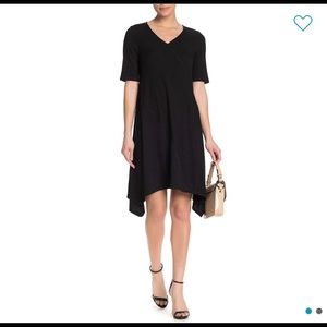 V neck shark bite dress